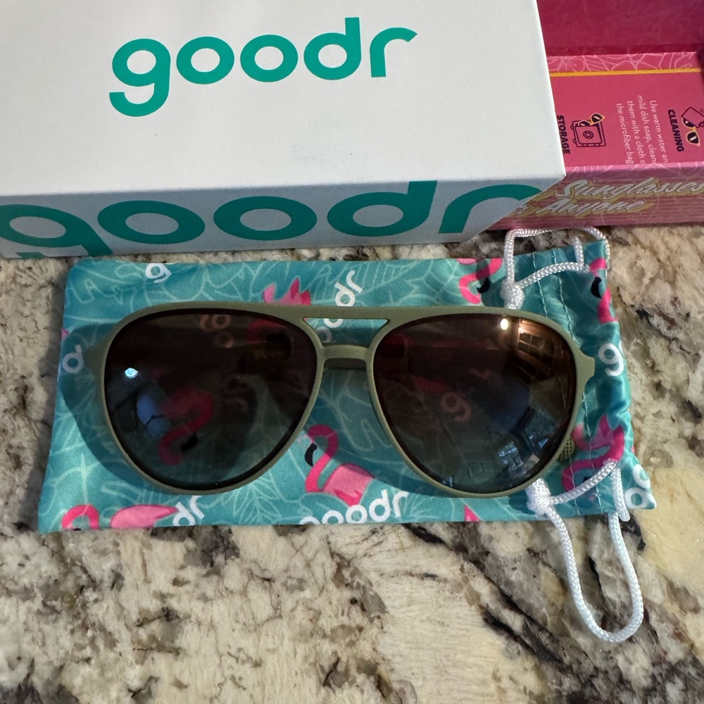 Goodr Green Aviator Sunglasses